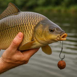carp caught using handmade boilie bait